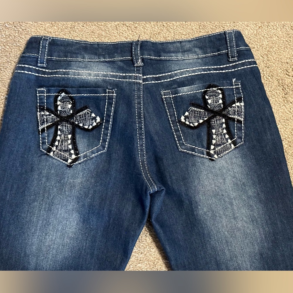 Distressed Look @ Me western style jeans